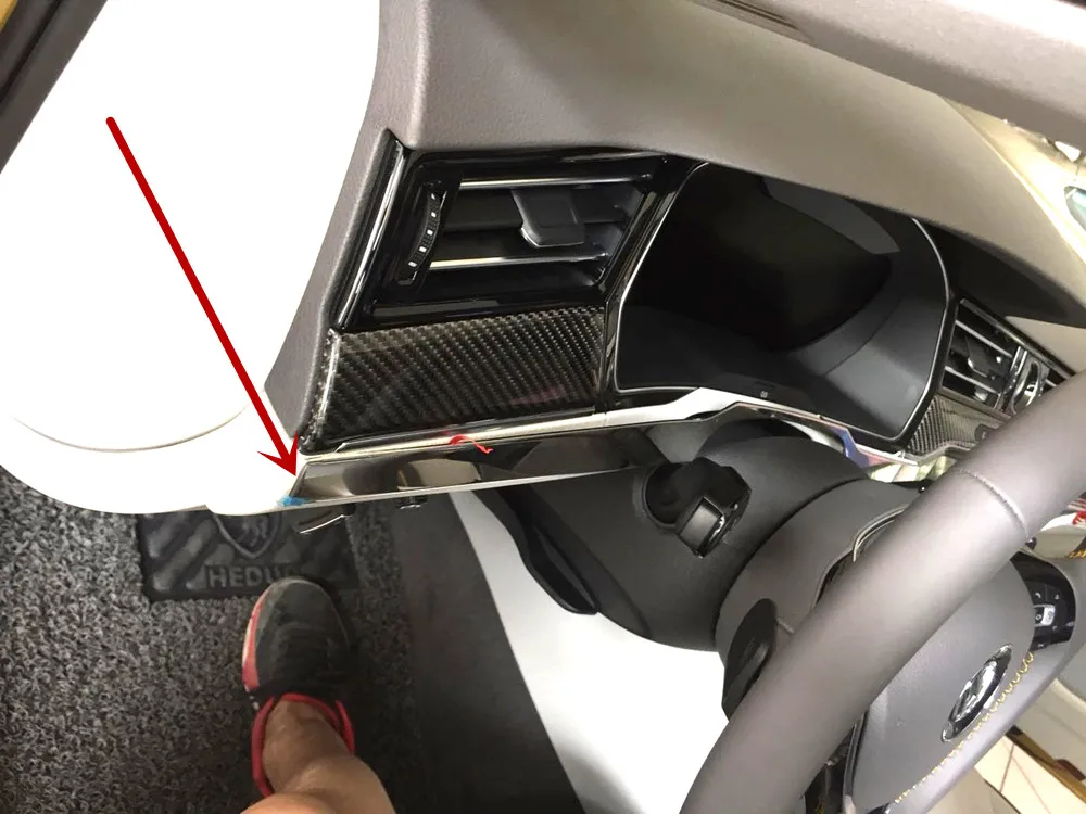 For Volkswagen Arteon 2018-2025 Center Console Dashboard Panel Strip Molding Trim Stainless Steel Stickers Interior Accessories view 5