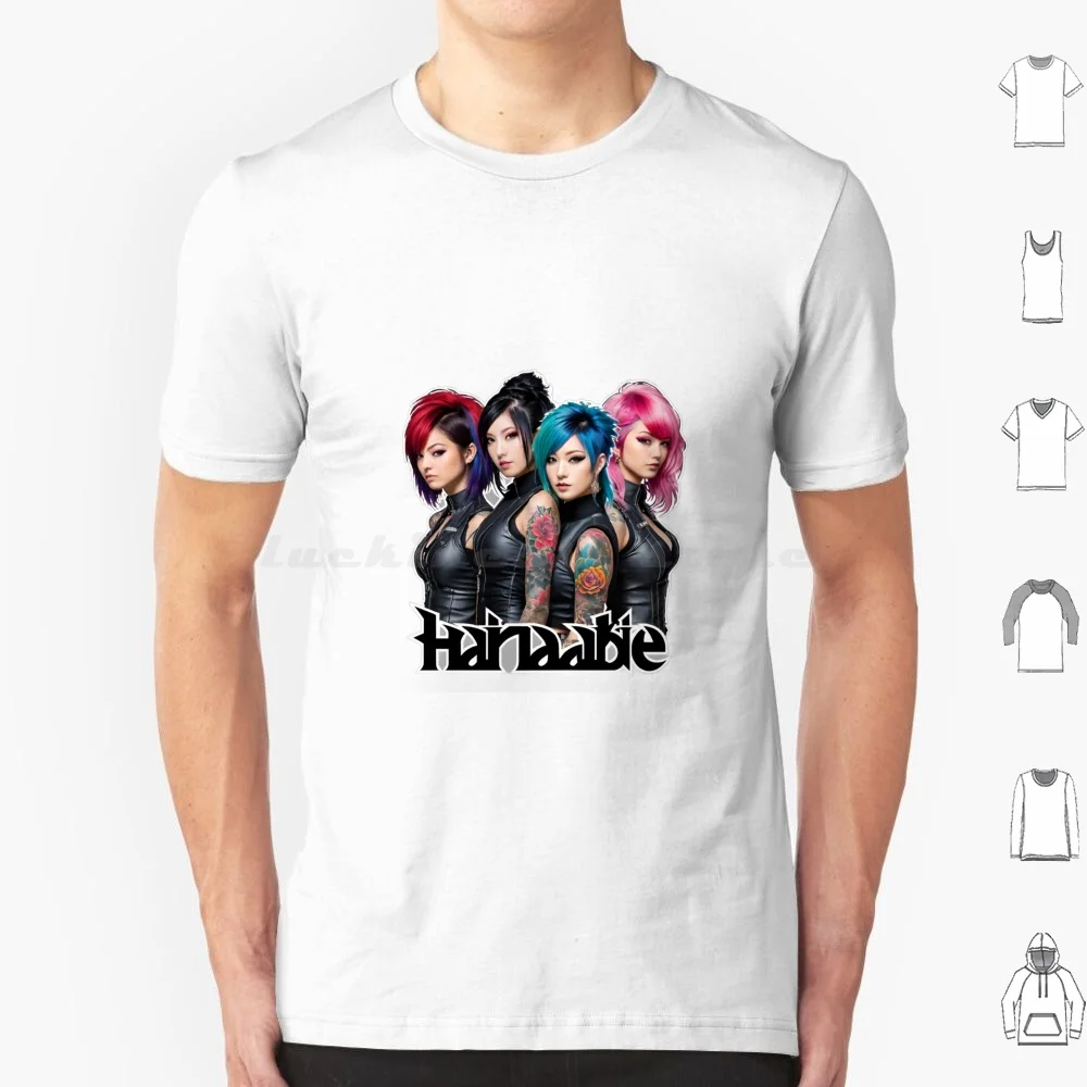 Hanabie Is An All-Girl Metalcore Band T Shirt Big Size 100% Cotton Metal Hanabie Band Music Japanese Kawaii Pop Japan Kids