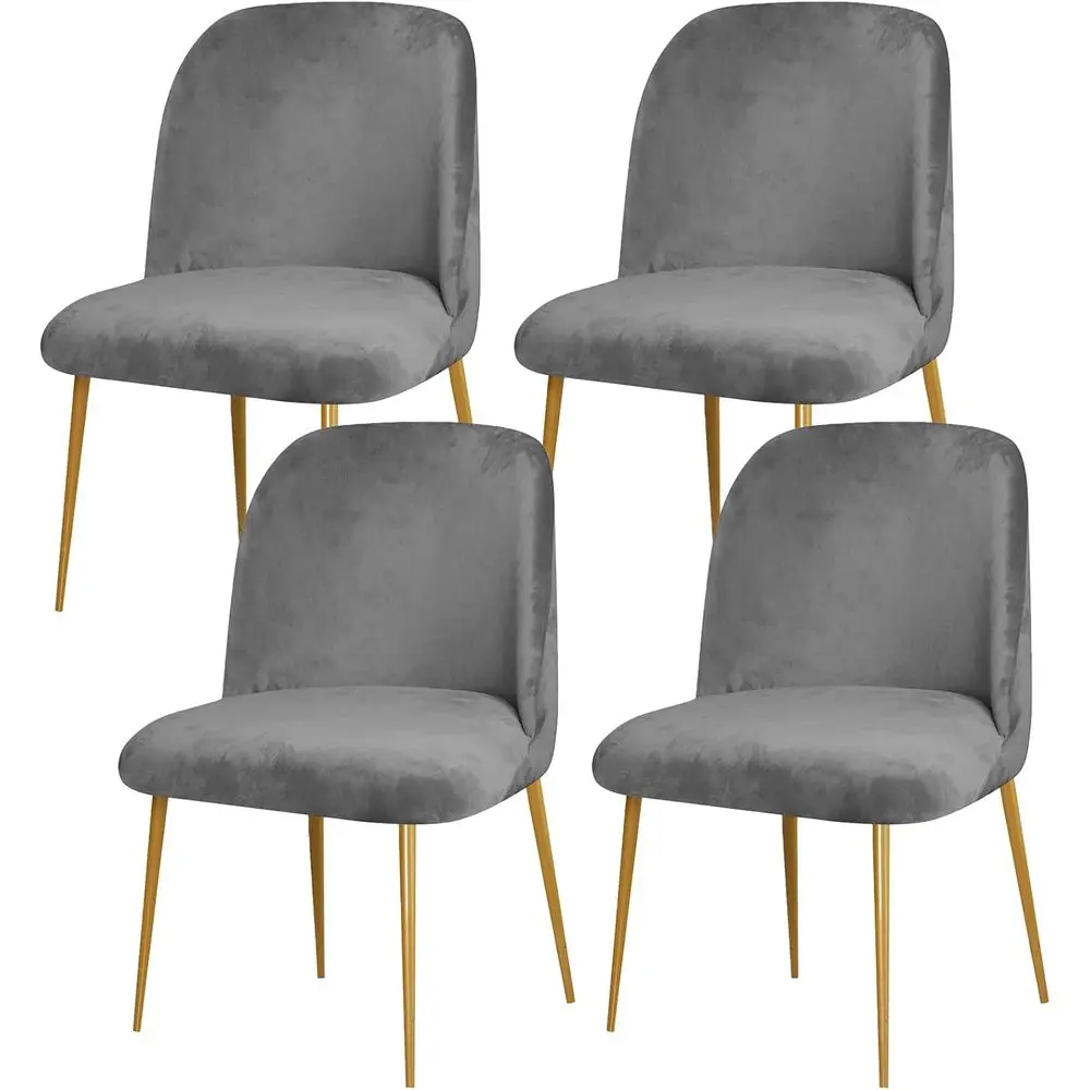 

Gollense Velvet Curved Back Chair Covers for Dining Room Set of 4, Mid Century Modern Chair Slipcovers, Semi Circle Back Chair S