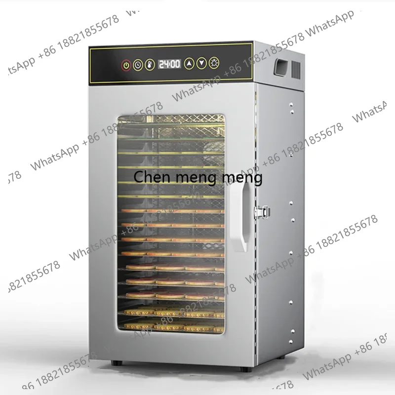 

18-уровневый дегидратор пищевых продуктов премиум-класса из нержавеющей стали для коммерческого и домашнего использования, регулируемая энергоэффективная сушка фруктов/мяса/травы