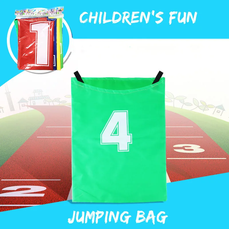 4Pcs Fun Outdoor Sports puntelli Kangaroo Jumping Bag Sack Race Games genitore-figlio Interactive Sense Training bambini giocattoli in età prescolare