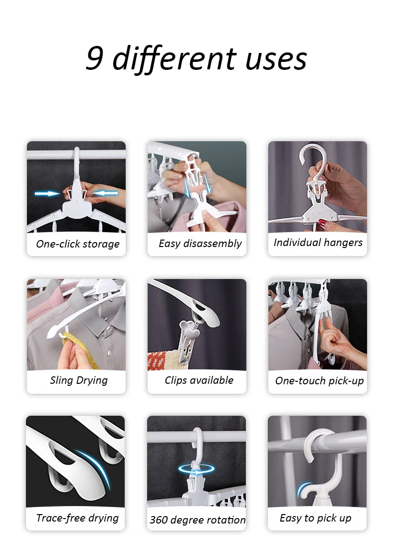 Newest Magic Hanger Folding Pants Rack Telescopic Household Multi-Function Pants Wardrobe Hanging Pants Storage