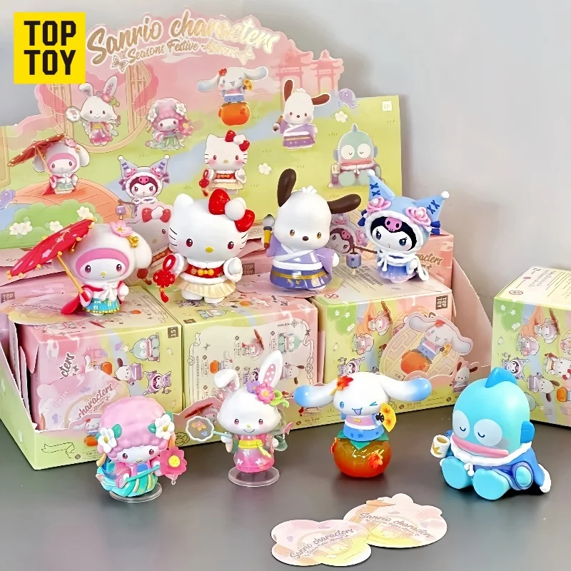 

Toptoy Sanrio персонажи сезон праздничные Attirers серии слепая коробка аниме фигурка украшения игрушки милый орнамент кулон модель подарок