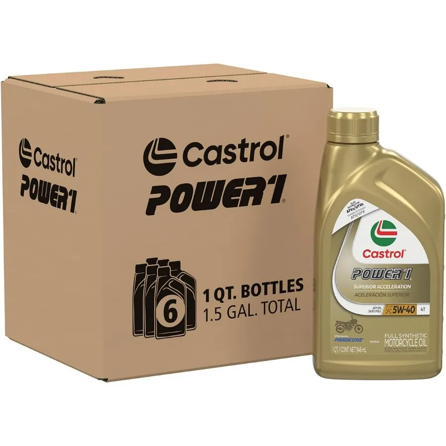 

Power1 4T 5W40 Полностью синтетическое масло для мотоциклов, 1 литр, упаковка из 6 шт.