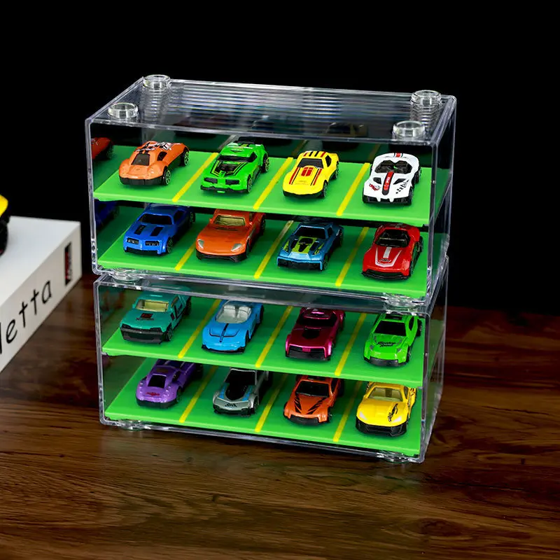 KB Tools Vitrine für Hot Wheels mit transparenter Abdeckung