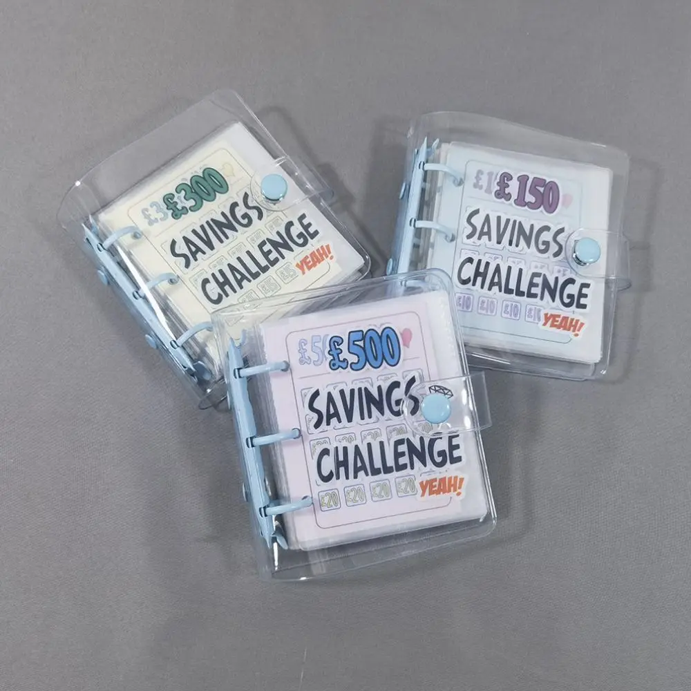 Mini Money Saving Binder 150/500/1000/2100/5000 Pounds Creative Mini Budget Binder Portable Tear Resistant