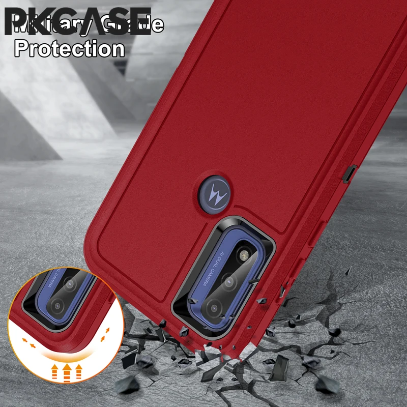 PKCASE 3 in 1 Hybrid Armor Shockproof Cover For Moto G Stylus 5G G Power 5G 2025