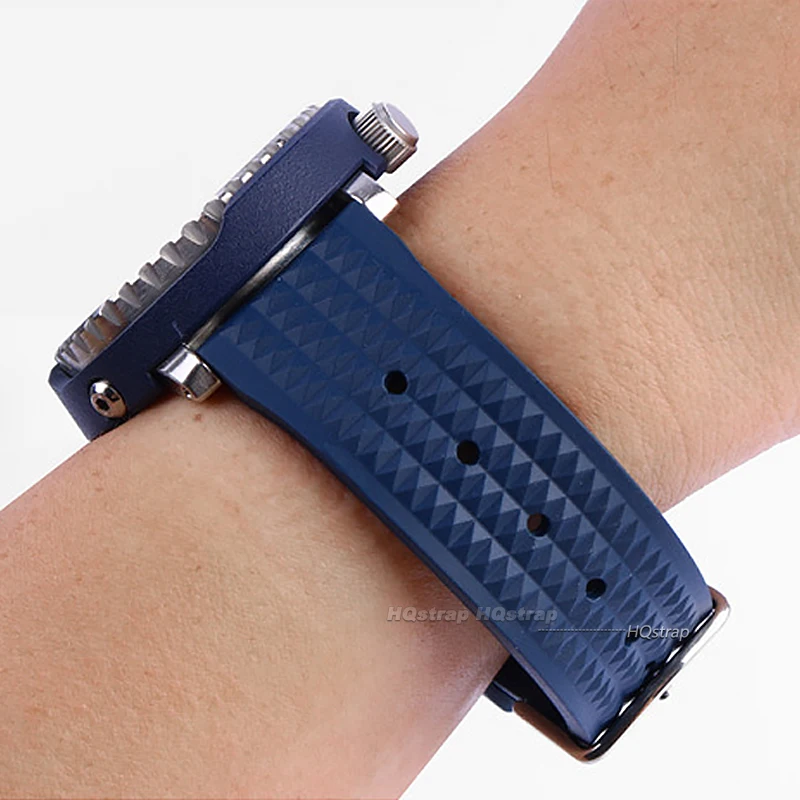 20mm 22mm Rubber Watch Band for Seiko Soft Rubber Watch Strap Waterproof Replacement Universal Watchbands Mens Diver Sports Band image 5