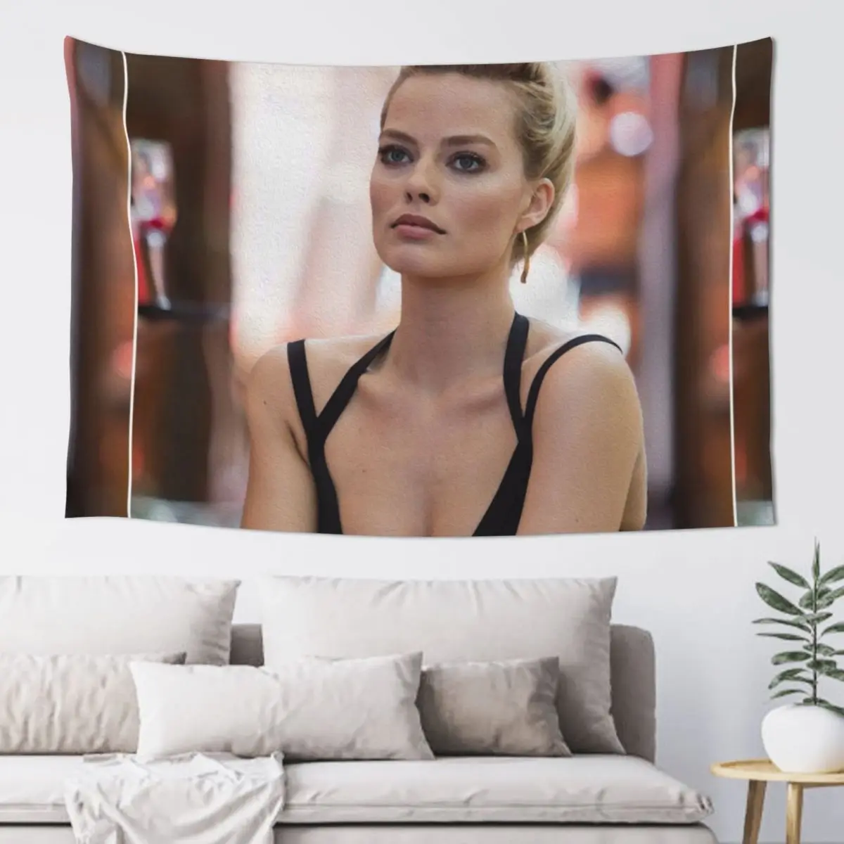 Margot Robbie - Oil Paint Art Tapestry Home Decor Accessories Decorative Wall Mural Room Decorations Tapestry