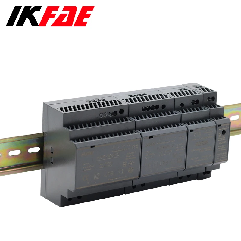 DIN Rail Switching Power Supply, Slim Step Shape Transformer,HDR Series, 15W, 30W, 60W, 100W, 150W, AC, DC, 12V, 24V