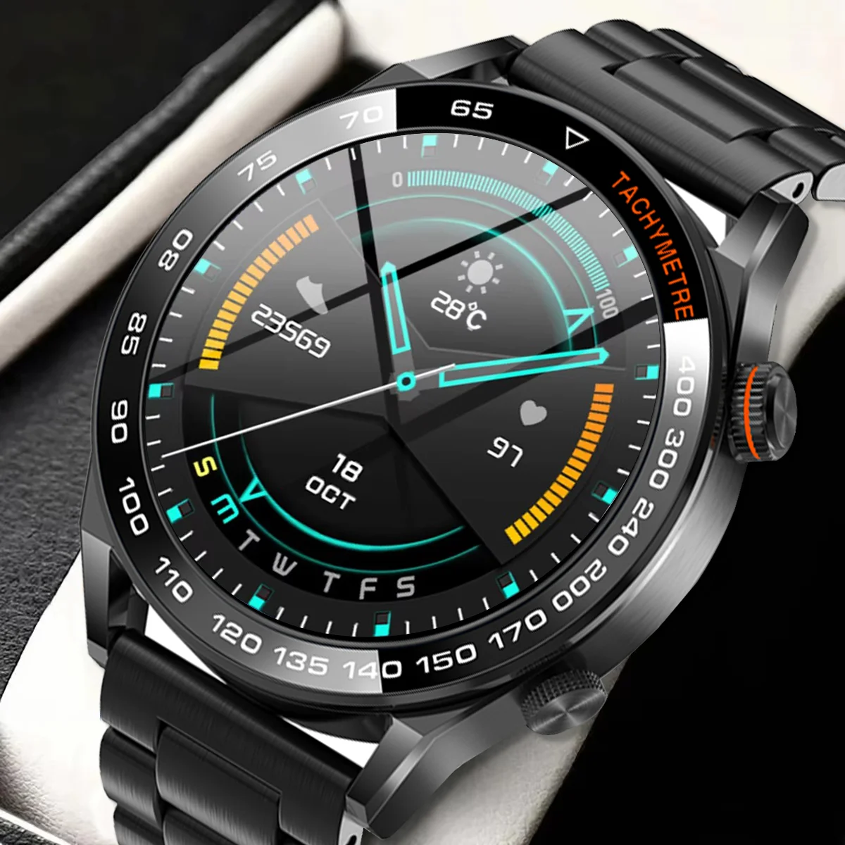 2026 New Business Smart Watch Men Bluetooth Call 1.53-inch AMOLED HD Display Multi-Sport Modes Heart Rate Monitor Smartwatch Man