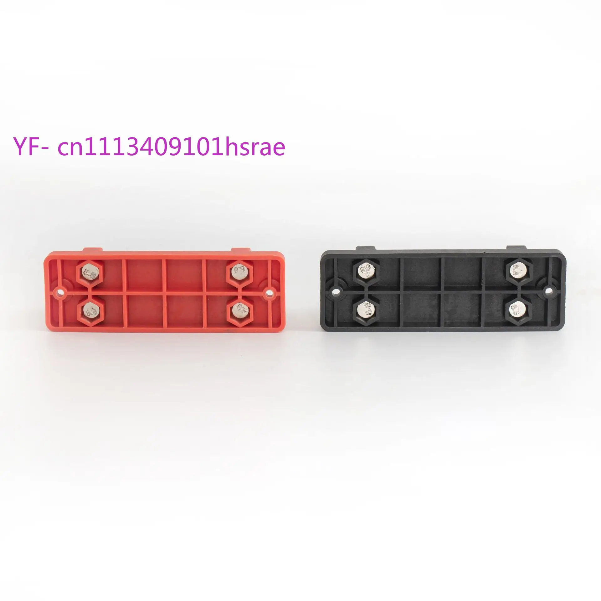 8 Double Row Bus Bar 36V 150A High Current Copper Terminal Block M6 Bolt Wiring Terminal Red Black for RV Yacht