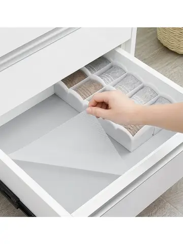30/60cm 1.5/5M Drawer Mat Shelf Cover Liners Non Slip Waterproof Closet Placemat Table Pad Cabinet Oil-proof Liners Non-Adhesive