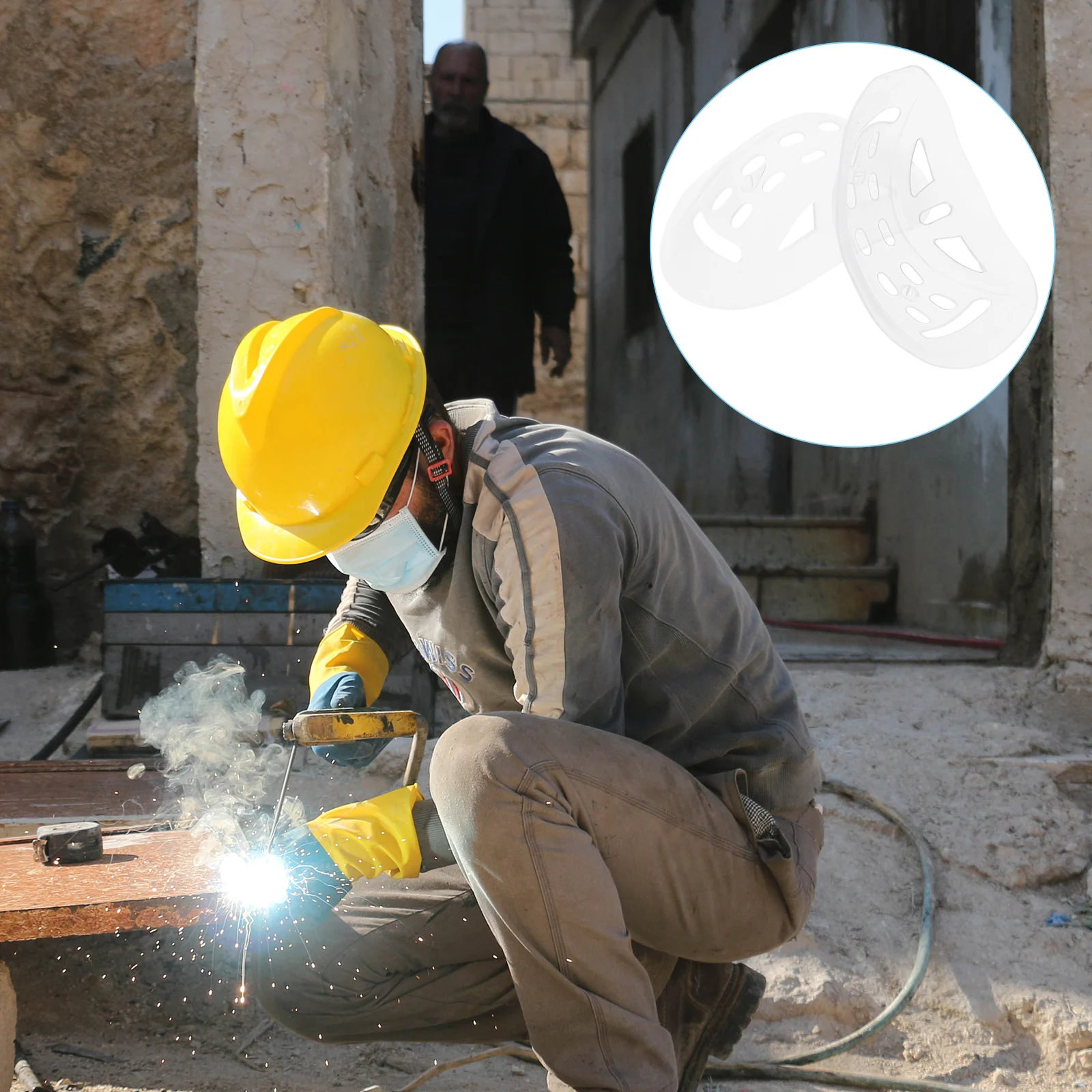 

10pcs Safety Hat Cups Pads Comfortable Protective Chin Cushions 2Cm Wide Accessories For Most Helmets Hard