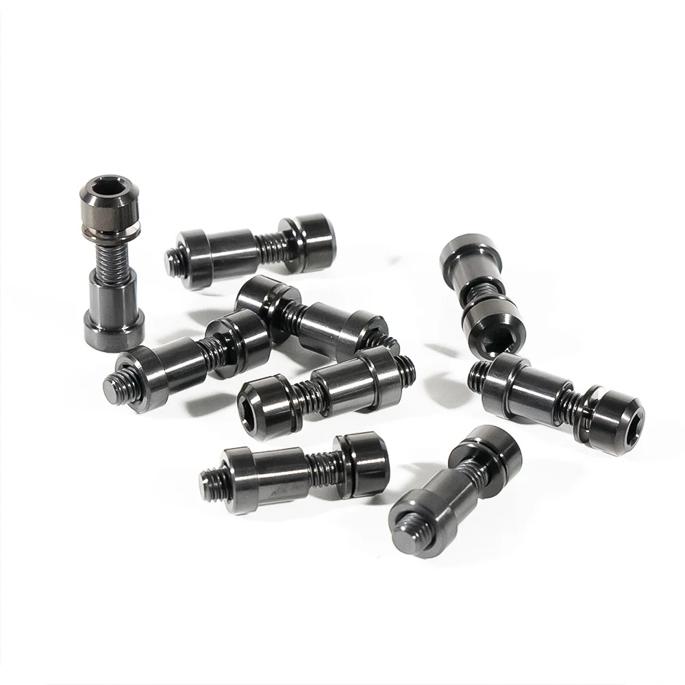 CNC Fahrradteil Titan Fahrrad Vorbau Schrauben Muttern |   Straße MTB Carbon Vorbau Gabel Feste Schrauben |   M5x16/18/20 mm Verriegelungsgriff |   2 Stück