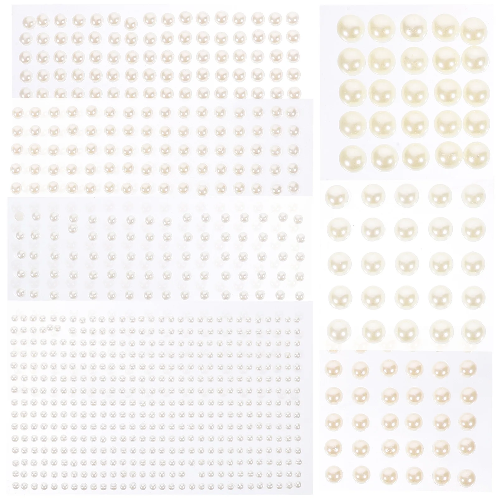 

14 листов самоклеящихся жемчужных наклеек с плоской задней частью для лица, красоты, макияжа, ногтей, украшения для телефона, самоклеящиеся жемчужины