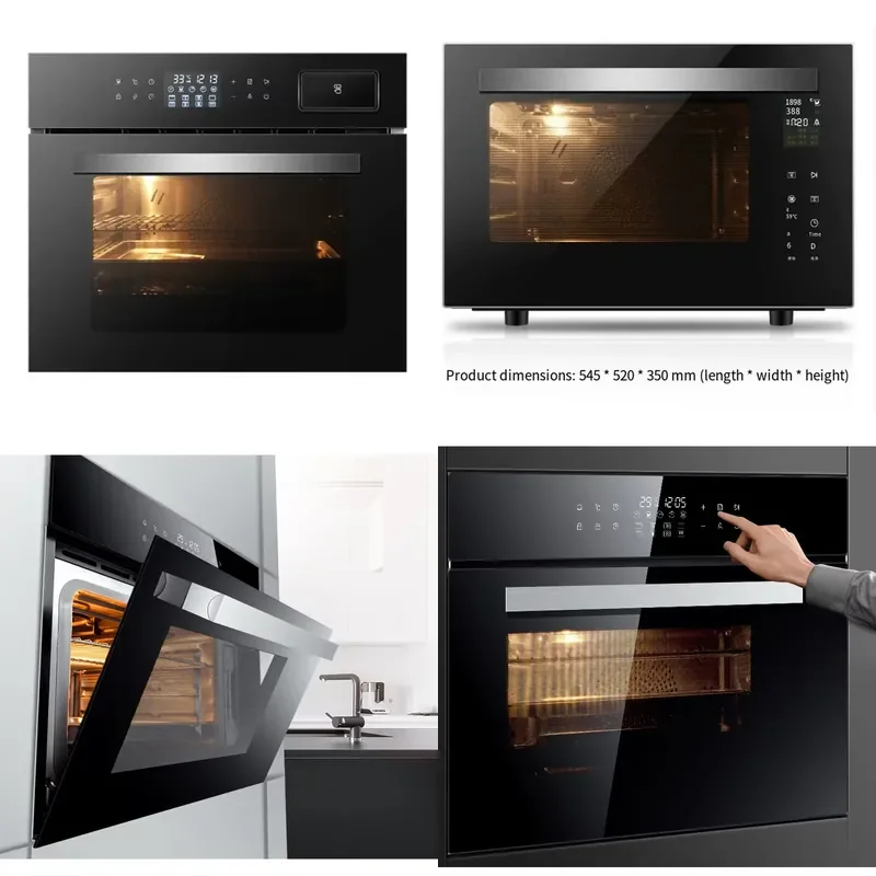 for Large Capacity 60L Electric Household Oven Built-in Single Oven Two-in-One Steam Oven Integrated Design of Steam Roaster