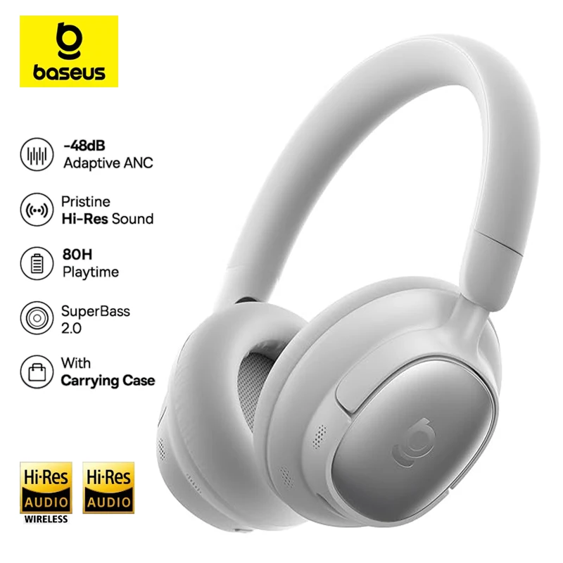 

Baseus Bowie MH1 Headphones Wireless Bluetooth 6.0 Earphones HiFi Flagship Active Noise Cancellation Earbuds Hi-Res LDAC Headset