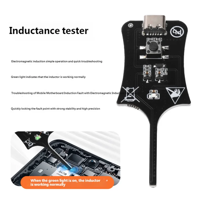 Inductance Tester Rapid Fault Diagnosis Electromagnetic Induction High Accuracy Stability Mobile Phone Repair Tools