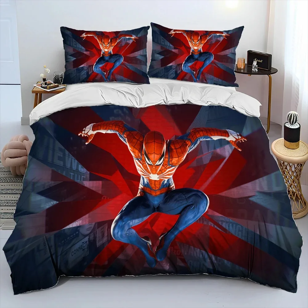 Spiderman Bedding Set Bed Cover Universal,Disney Irons Mans Children Bed Linen,Cartoon Anime Bed Linen,Duvet Cover and Pillowcas