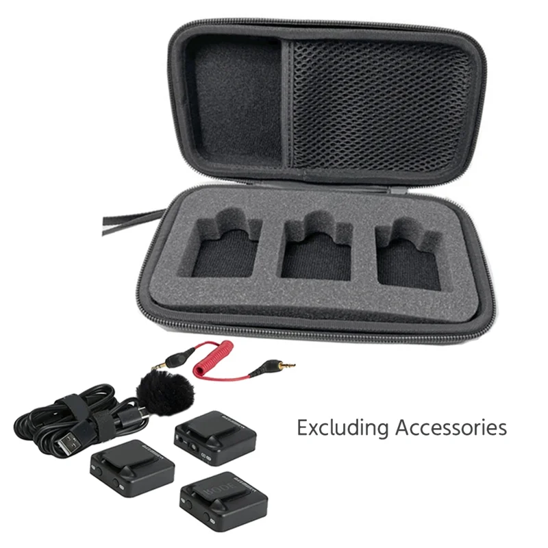 Lavalier Microphone Storage Bag Travel Case Protective Box for Wireless Go Ii/Go 2 Dual-Channel Compact Microphone