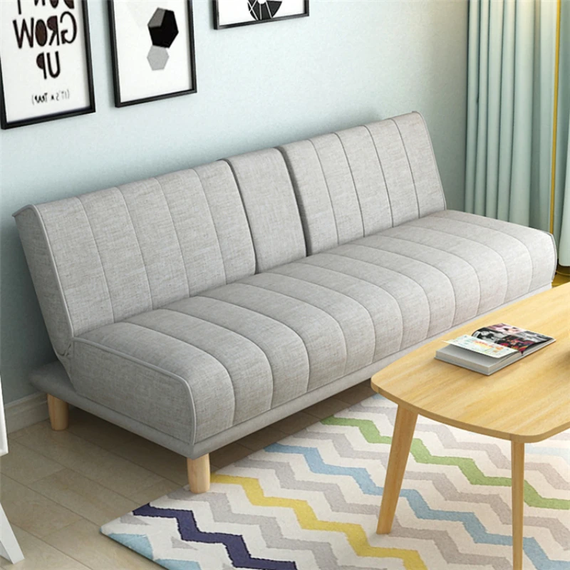 Loveseat-sofá cama convertible para sala de estar, sofá cama plegable de cuero, canapé de diseño de madera + metal, gran oferta