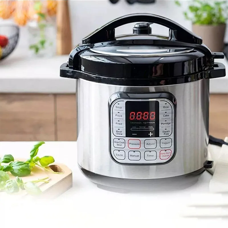 6-liter electric pressure cooker with multifunctional non stick inner pot and timed cooking intelligent rice cooker 220V