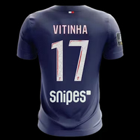 France Paris Soccer French Soccer Jersey Shirt #17 Vitinha Breathable Sweat-Wicking Sports Short Sleeve Tops Pink or Blue