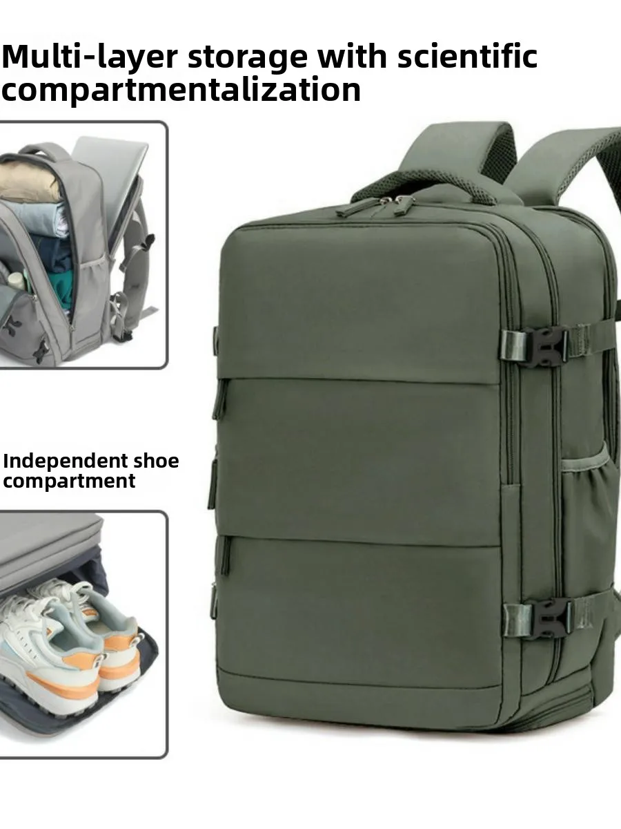 Lightweight Large Capacity Unisex Backpack Simple Design Youth Fashionable Multi-compartment Shoulder Bag for All Genders