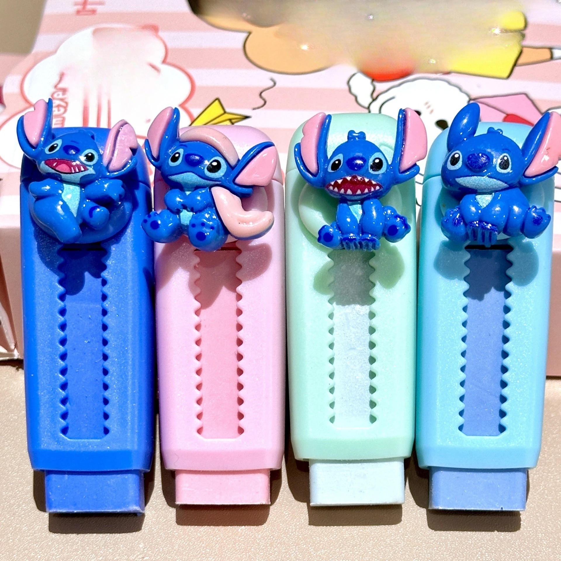 Random 1 Pc Stitch & Zootopia Cartoon Nano Erasers, Drawer Box Design, Clean No Crumble Pencil Erasers for Students
