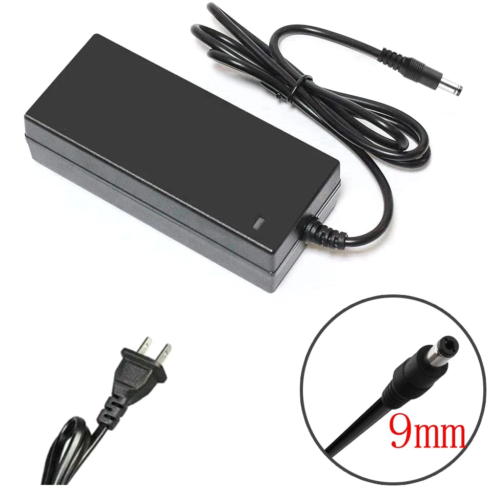 36V Lithium Battery Charger DC 42V 2A 5.5x2.1mm For 10 Series 36V 8AH 9AH 10AH 12AH With Led Indicator EU US Plug