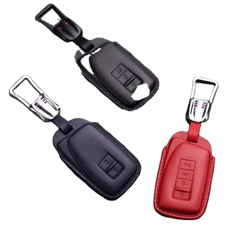 Manufactured High Quality 3 pieaces Leather Car Key Case Cover keys for Chevrolet keys