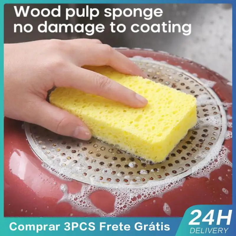 Bathroom Cleaner Eco-friendly Ergonomic Quick Cleaning Wood Pulp Sponge Eraser Time-saving Solution Sponge Versatile