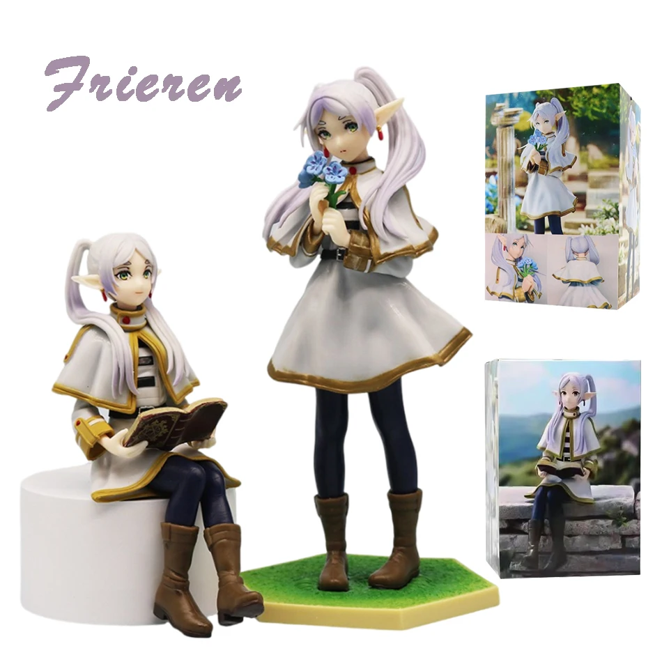 Anime Frieren 14/19 cm stehende und sitzende Pose Actionfigur Modell PVC Puppe Spielzeug Sammlung Desktop-Zubehör Geschenke