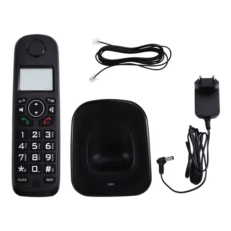 Desktop Wireless Telephone Backlight Display With Multi Language Calle ID Home Landline Phone EU Plug