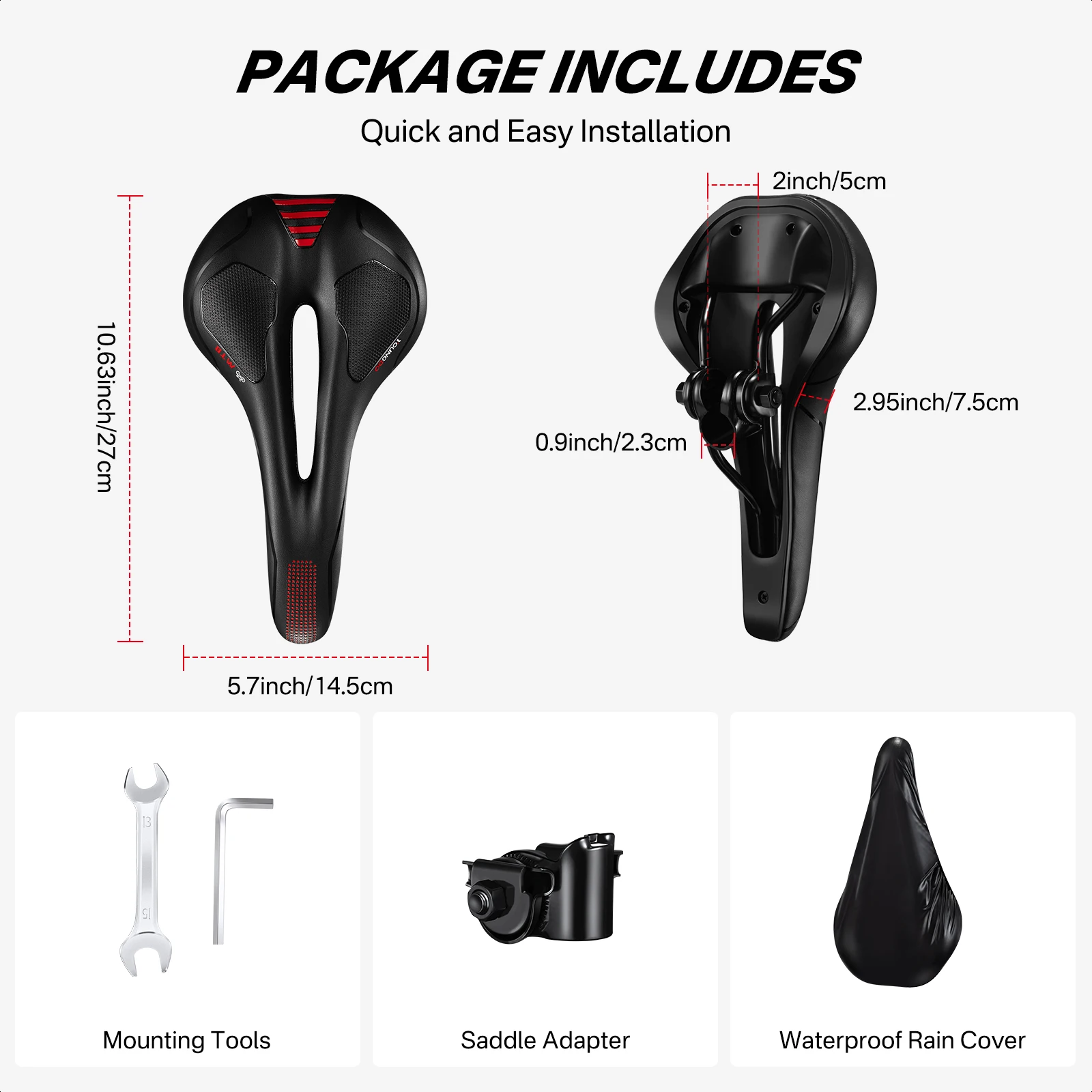 YOUNGDO MTB Bike Seat Cushion Cover Comfortable Waterproof Cycling Bicycle Saddle for Trek Mountain Road Exercise Bike Outdoor