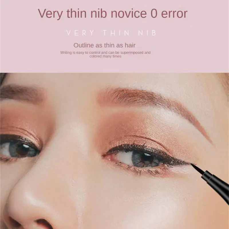 Eyeliner liquido impermeabile ad asciugatura rapida sdraiato penna per ciglia baco da seta matita per Eyeliner marrone nero a lunga durata strumento per il trucco degli occhi di bellezza