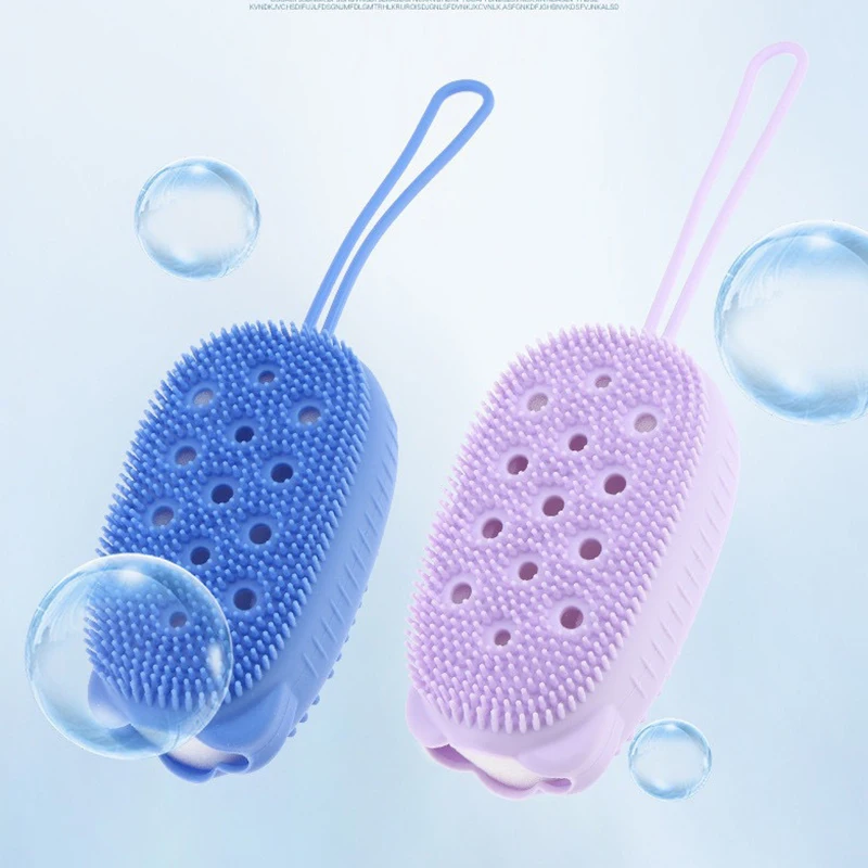 Bathing tool silicone scrub bath towel bath towel double-sided massage scrub mud bath brush