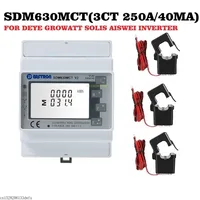 For DEYE Growatt Solis Aiswei Inverter Single Three 1 3 Phase DIN Rail Modbus RS485 Smart Energy Power Meter DDSU666 DTSU666