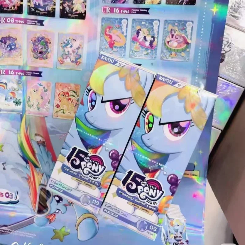 Genuine My Little Pony Card English Version Friendship Eternal Moon Edition Cute Princess Anime Collectible Card Toys Gift