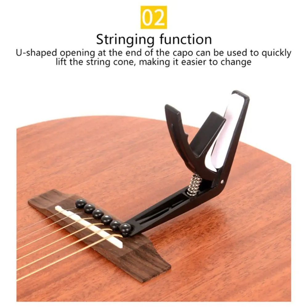 Transpose Professional Clip Acoustic Musical Tuned Metronome Guitar Capo Tune Clamp Tuner