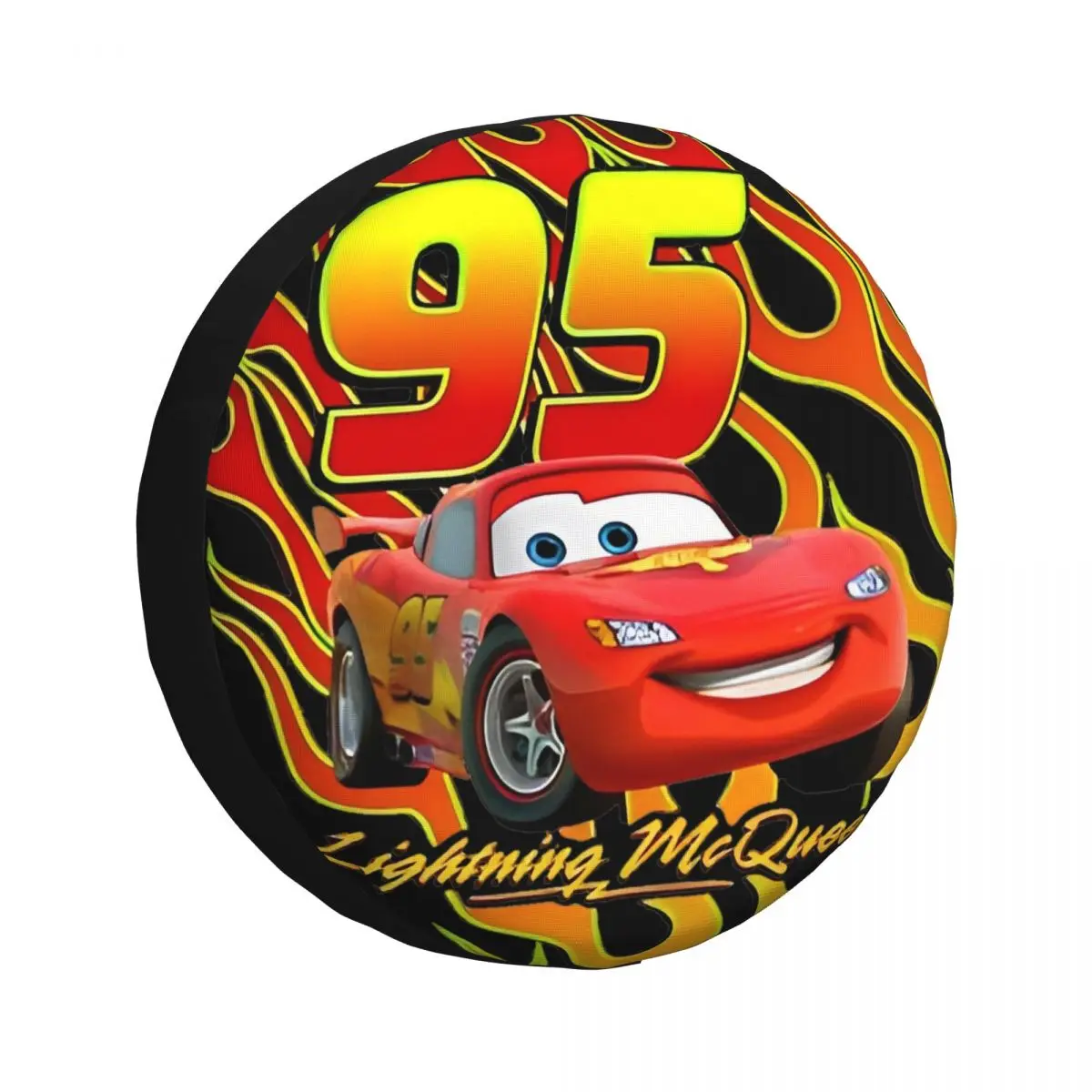 

Lightning McQueen Cars Movie 2025 Spare Tire Cover Car Wheel Cover Waterproof Universal Fit for Trailer RV SUV