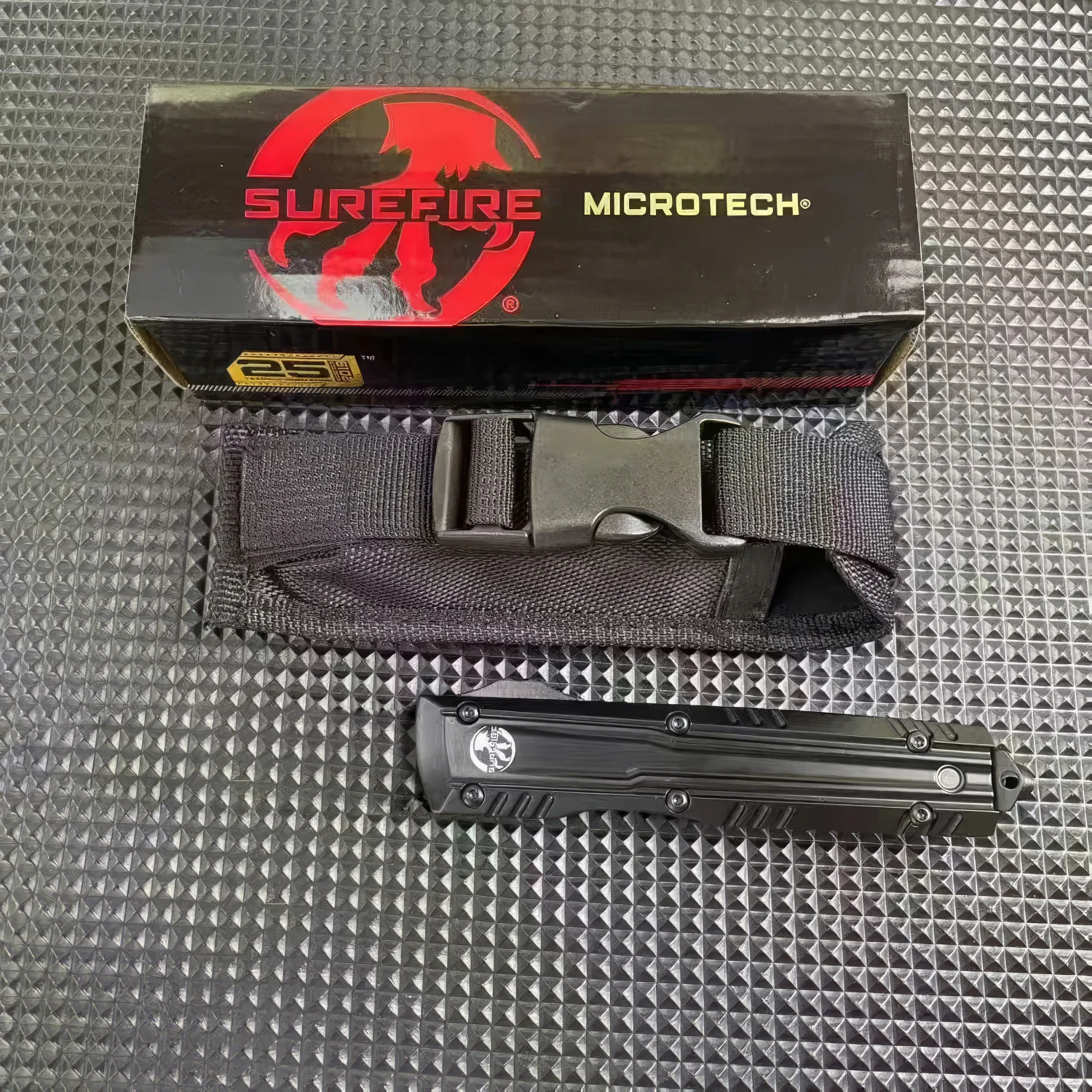 سكاكين Micro Tech OTF SUREFIRE مقبض من سبائك الزنك للتخييم في الهواء الطلق أدوات EDC للدفاع عن النفس