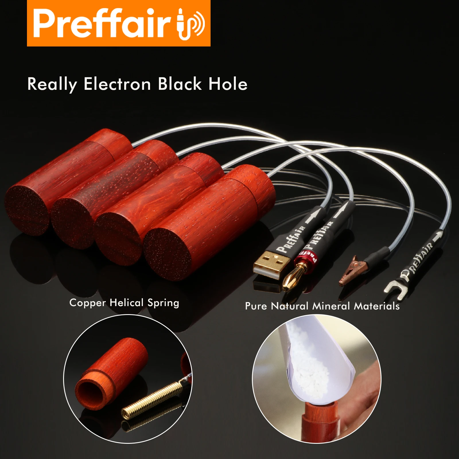 Audiophile tourmaline static eliminator HiFi Audio Ground Loop Noise Isolator Filter GND Eliminate Saver Purify background sound