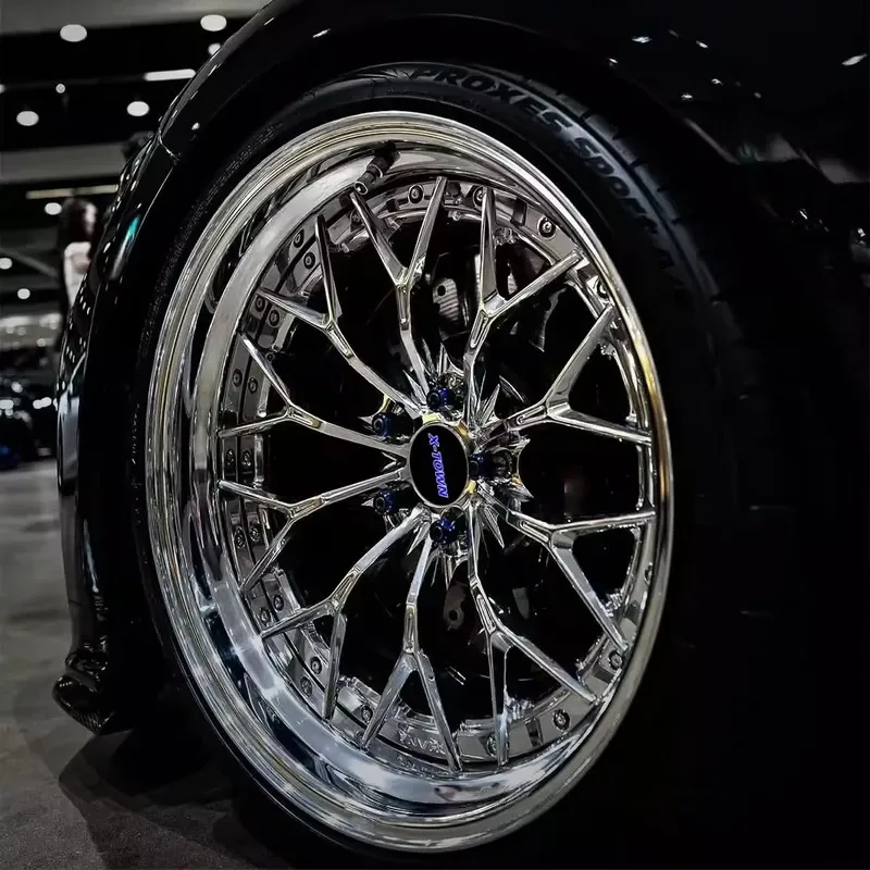 Hot Sale Custom Forged Wheels 18 19 20 21 22 24 Inch Deep Dish Chrome Silver 2 Pieces Wheels 5x114.3 5x112 5x130 for 4 pcs
