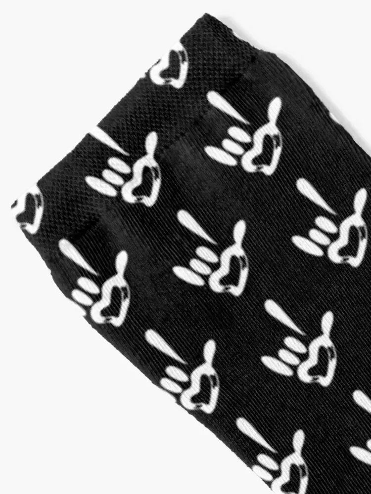 I LOVE YOU in sign language Socks new in's luxury retro anti-slip Ladies Socks Men's