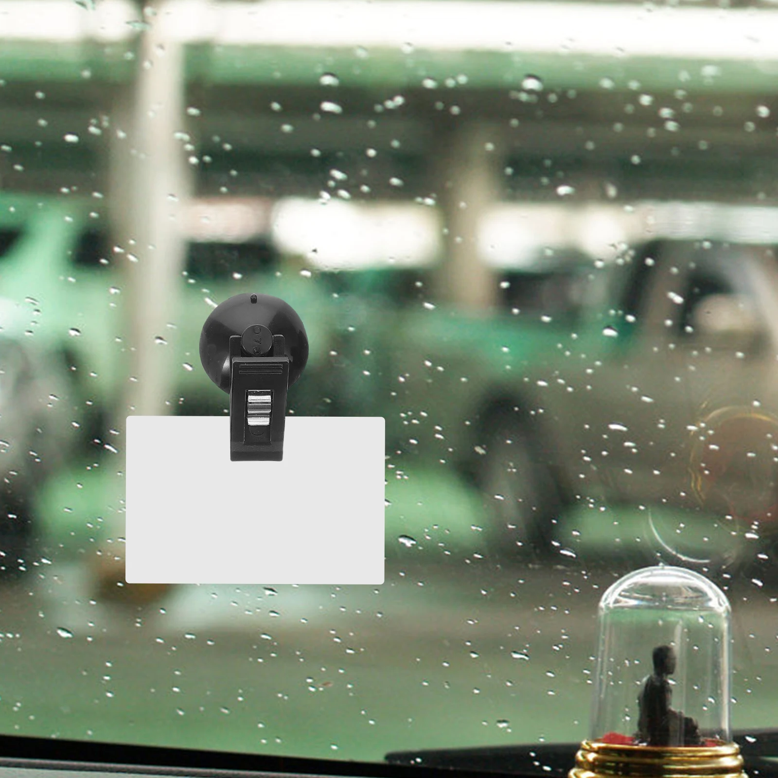 

6pcs Car Windshield Sign Holder Suction Cup Clips Ticket Paper Organizer Multifunctional Durable Storage Bag Hooks Seat Gap Cup