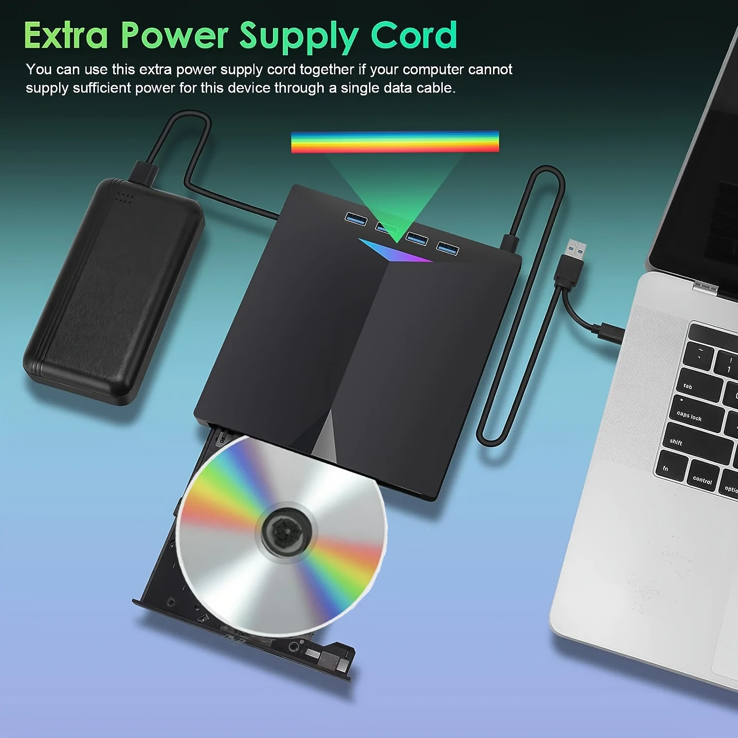 USB 3.1 Tipo C/USB 3.0 Scrittore DVD esterno CD DVD RW Unità ottica Super Drive per notebook portatile