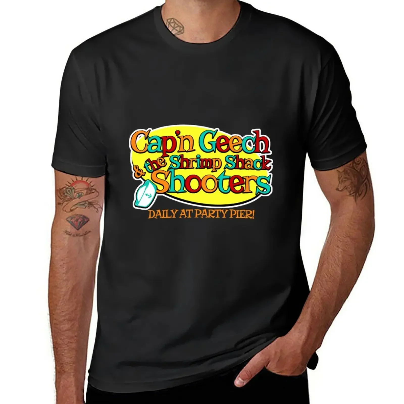 New That Thing You Do Captain Geech and the Shrimp Shack Shooters T-Shirt graphic t shirts sweat shirts fitted t shirts for men