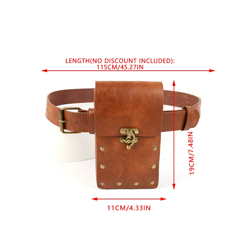Adjustable Retro Medieval Belt Set Waist Pouch Viking-Style Retro Coin Purse Cosplay and Halloween Costume Accessory - view 6